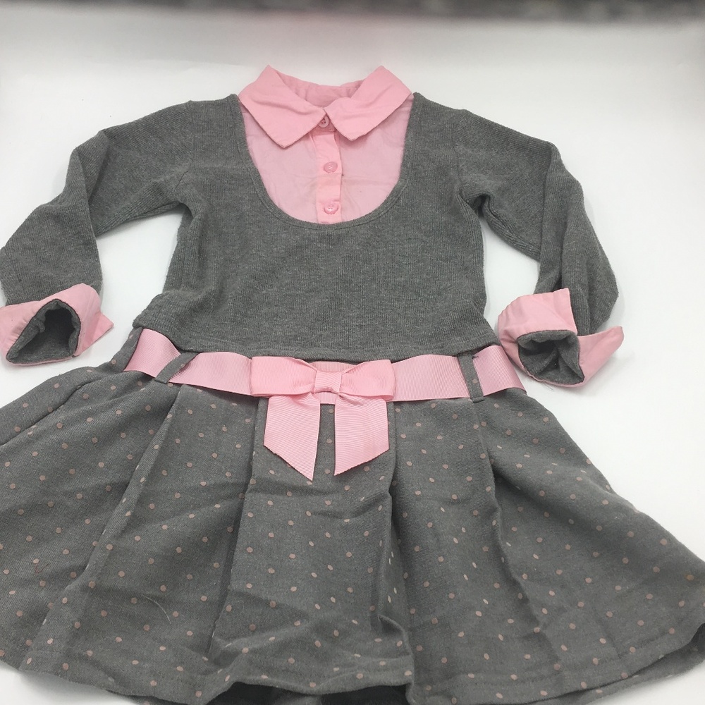WONDER KIDS GRAY AND PINK DRESS SIZE 5T